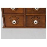 Spice Cabinet - 6-Drawer with Ginger, Allspice, Nutmeg, Cloves, Parsley, Pepper