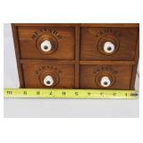 Spice Cabinet - 6-Drawer with Ginger, Allspice, Nutmeg, Cloves, Parsley, Pepper