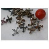 Miniature Cross-Head Nails and Pins - Assorted Metals