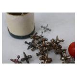 Miniature Cross-Head Nails and Pins - Assorted Metals