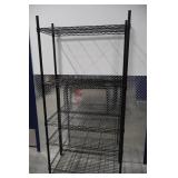 4-Tier Wire Shelving Rack - Black Steel