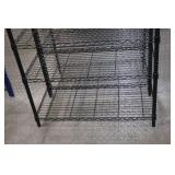 4-Tier Wire Shelving Rack - Black Steel