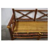 Log Bench - Old Hickory Crossback Back, Shelbyville, IN