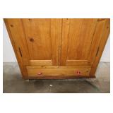 Armoire - Pine Two-Door Wardrobe with Drawers