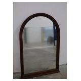 Arched Floor Mirror - Dark Wood Frame