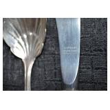 Gorham Sterling-Handled Spoon & Knife, Shell Motif