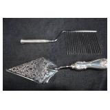 Pie Server & Cake Rake - Sterling Handles, Made in Italy