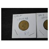 Spain 1 Peseta Coins - Assorted Years