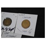 Spain Franco Era Coins - 50 Céntimos, 1 Peseta, 5 Pesetas, 10 Céntimos