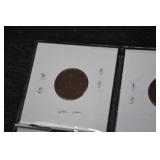 Indian Head Cent Coins - 12-Coin Card Flip Lot (1899-1908)