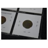 Indian Head Cent Coins - 12-Coin Card Flip Lot (1899-1908)