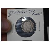 Barber Dime - United States Assorted Years 1903, 1911-1914