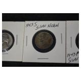 Roosevelt Dime - 1949-S & Jefferson War Nickel - 1943 P/S