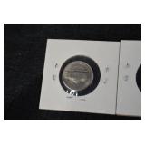 Roosevelt Dime - 1949-S & Jefferson War Nickel - 1943 P/S