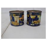 Planters Cocktail Peanuts Tin - Vintage 8 oz Vacuum Packed