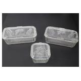 Glass Storage Containers - Embossed Lids