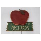 Apple-Shaped Sign - Orchards U-Pick