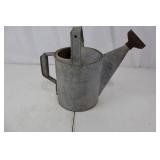 Watering Can - Galvanized Metal, Long Spout, Sprinkler Rose