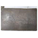 Red Plaid Lunch Box & Green Woven Cooler & Log Cabin Syrup Tin