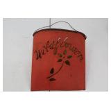 Wall Hanging - Wildflowers Tin with Floral Cutout