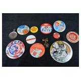 Pins & Buttons - Vintage 1970s-1990s political, sports & pop-culture lot