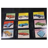 Vintage Car Trading Cards - 9-Card Lot of European & American Sports Cars