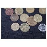 Coins - Assorted Canadian & Foreign Coins, Mixed Denominations