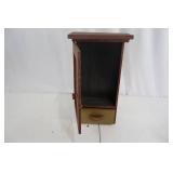 Wooden Cabinet - Dark Red Finish with Door and Drawer
