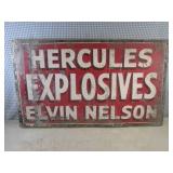 (FS) 2 Vintage Metal Signs "Hercule...