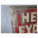 (FS) 2 Vintage Metal Signs "Hercule...