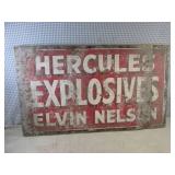 (FS) 2 Vintage Metal Signs "Hercule...