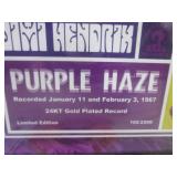 (FS) Framed Jimi Hendrix 24K Gold P...