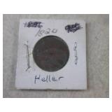 (CNTR) 2 Antique Coins - 1820 Helle...