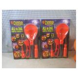 (A-1) 2 Lightup Pumpkins, 2 New Pum...