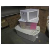 (BR1) 2 Totes with Lids and 1-Drawe...