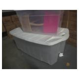(BR1) 2 Totes with Lids and 1-Drawe...