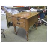 (FRNT) Wood End Table with Drawer 2...
