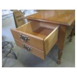 (FRNT) Wood End Table with Drawer 2...