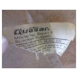 (F-1) Pair of Quasar SW417 Speakers...