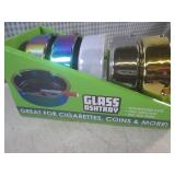 (G-1) Display of 5 New Glass Ashtra...