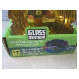 (G-1) Display of 5 New Glass Ashtra...