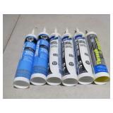 Mixed Lot of 6 Caulk Tubes