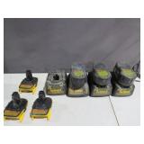 Mixed Lot of Dewalt 18v Tools with Batteries, Chargers and 20V Converter