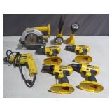 Mixed Lot of Dewalt 18v Tools with Batteries, Chargers and 20V Converter