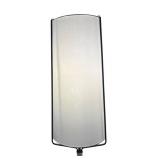 LL  - Pair of Floor Lamp Tables with Wicker Shelf and Tripod Base