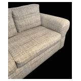 LL - Gorgeous Gray Upholstered Sofa with Rolled Arms