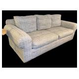 LL - Gorgeous Gray Upholstered Sofa with Rolled Arms
