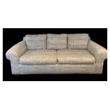 LL - Gorgeous Gray Upholstered Sofa with Rolled Arms