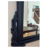 DR -Vintage Wall Mirror with Ornate Black Frame