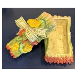 LL  - Fitz & Floyd Herb Garden Canister, Serving Dish and Planter Set